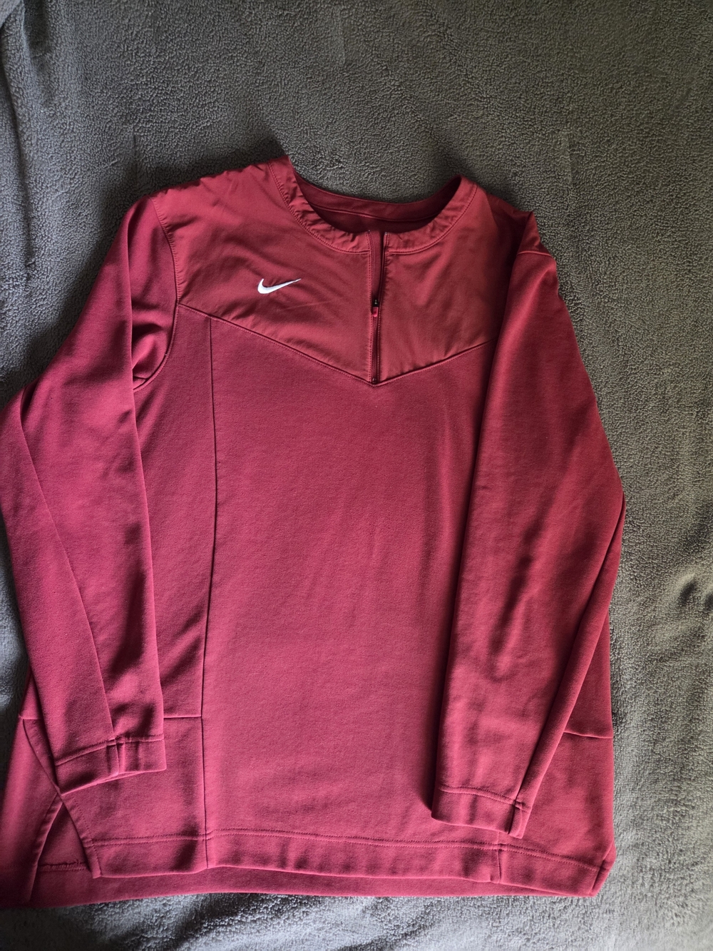 Nike Men's Maroon Half-Zip Training Pullover